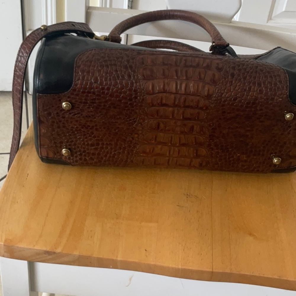 Brahmin  Vintage Black and Brown Handbag - Picture 6 of 8